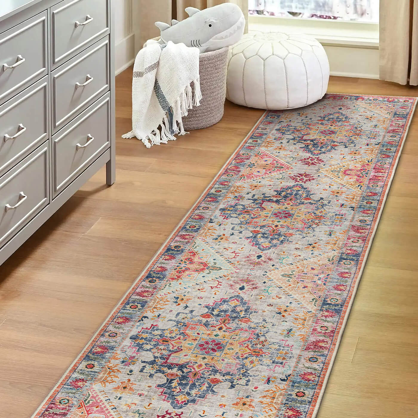 Carpet Mart Milagros Multicolor Machine Washable Rug - For Living Room, Dining Room, Bedroom, Kitchens, Kids/Nursery Room